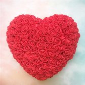 Rozen Hart 25 cm (zonder doos) - Moederdag - Valentijn - Verjaardag - Romantisch - Vriendin - Rood