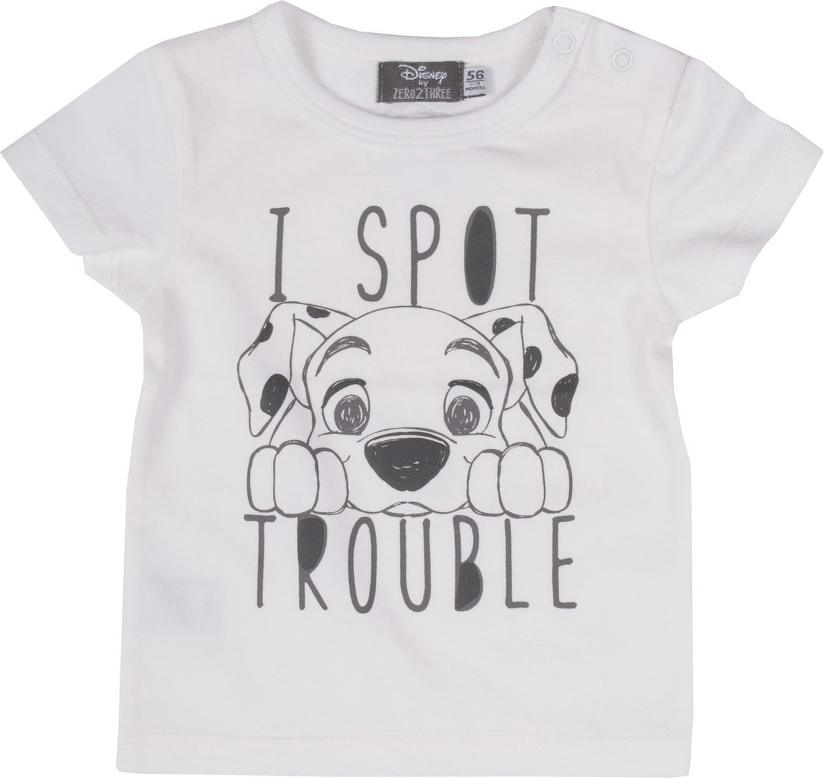 Zero2three Baby T-shirt Dalmatiërs - Wit