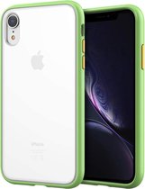 Bumper geschikt voor Apple iPhone XR Hoesje Groen x Wit - Shockproof
