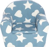 Peuterstoeltje-Kinderfauteuil Hartjes Aqua