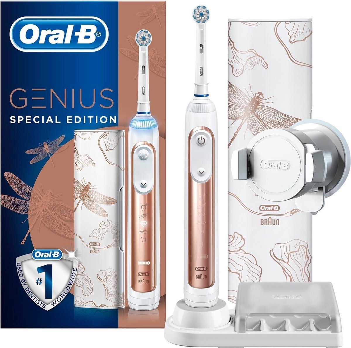 Oral-B Genius 10000 Volwassene Roterende-oscillerende tandenborstel Roségoud