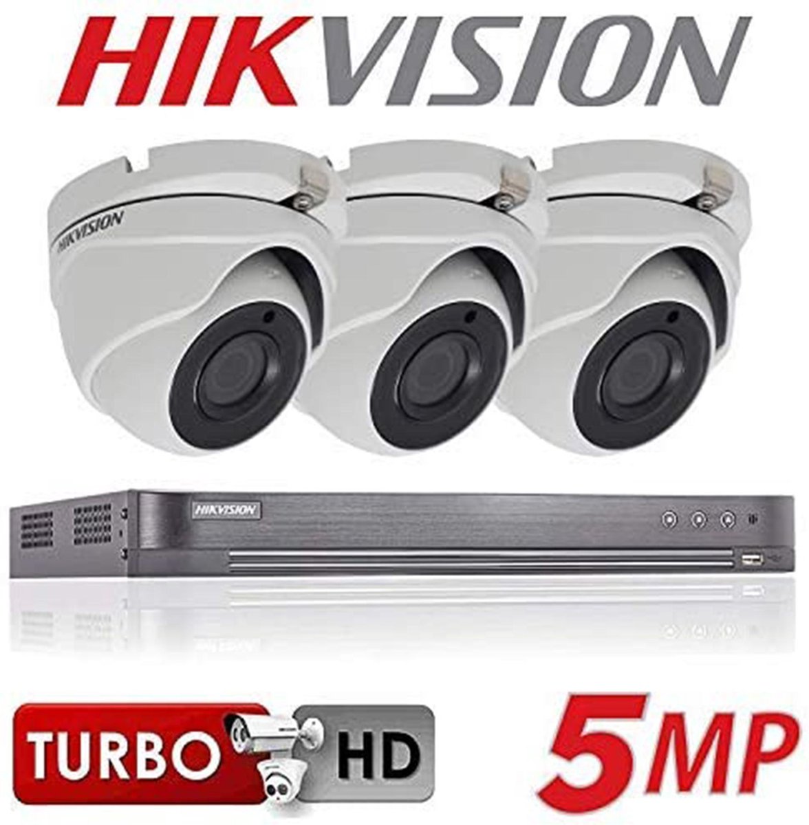 Hikvision - LTS 4CH 5MP 4K AHD IP 5-in-1 CCTV DVR - Bewaking HDD