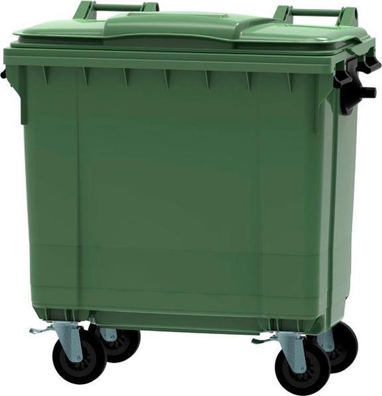 Lief Waar Geneigd zijn 4 wiel container 770 liter groen | bol.com