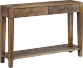 Wandtafel Massief hout- Bijzettafel  - koffietafel (Incl LW3D Klok) l - coffee table woonkamertafel