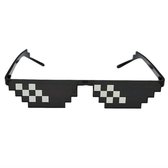 Thug life - zwart - Zonnebril - 8 Bit  (hoge kwaliteit) - Unisex - Zonnebril Dames - Heren - Brillen  - Vintage - Eyewear - Gift