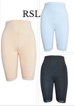 Fine Woman 701-1 Lange Katoenen Boxershorts/Fietsbroek 4-pack M Wit