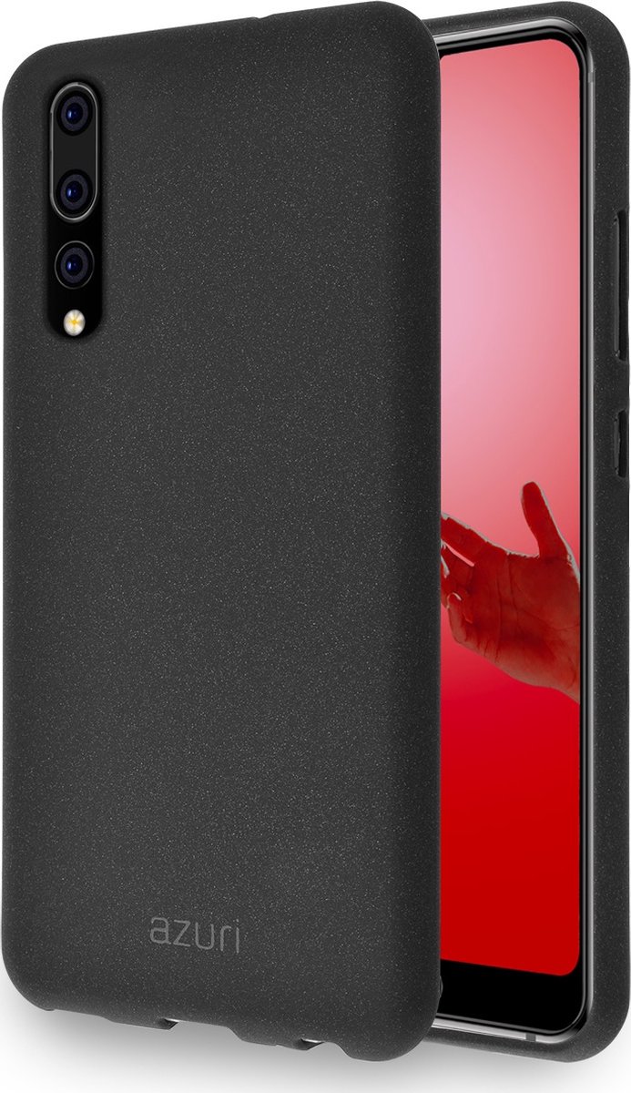 Azuri Huawei P20 Pro hoesje - Zand textuur backcover - Zwart