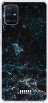 Samsung Galaxy A51 Hoesje Transparant TPU Case - Dark Blue Marble #ffffff