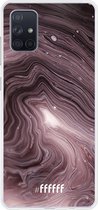 Samsung Galaxy A71 Hoesje Transparant TPU Case - Purple Marble #ffffff