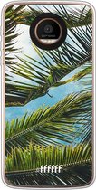 Motorola Moto Z Force Hoesje Transparant TPU Case - Palms #ffffff