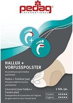Maat 41 - 46 Hallux en voorvoet polster gel pad - Beschermt het gewricht van de grote teen en geeft demping aan de bal van de voet - Maat L XL