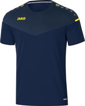 Jako Champ 2.0 T-Shirt Marine Blauw-Donker Blauw-Fluor Geel Maat 4XL
