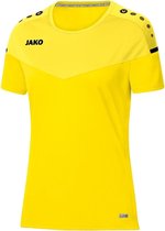 Jako Champ 2.0 T-Shirt Dames Citroen Geel-Citroen Geel Licht Maat 44