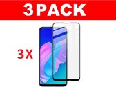 3x Huawei P40 lite glas screenprotector tempered glass (Full Cover)