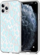 iMoshion Design voor de iPhone 11 Pro hoesje - Luipaard - Blauw