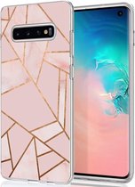 iMoshion Hoesje Geschikt voor Samsung Galaxy S10 Hoesje Siliconen - iMoshion Design hoesje - Roze / Meerkleurig / Goud / Pink Graphic