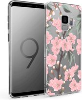 iMoshion Design voor de Samsung Galaxy S9 hoesje - Bloem - Roze / Groen