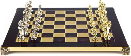 essay experimenteel Interactie Klassiek Metalen Staunton Schaakset met gouden / zilveren schaakstukken en  bronzen... | bol.com