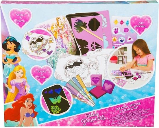 Disney Princess Kleur, Sticker & Potloodset - 3+