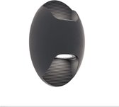 Eglo 75394 Isona LED Zwart Buiten Modern Ovaal Up & Down Wandlamp