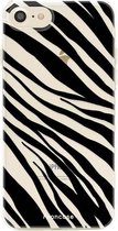 Fooncase Hoesje Geschikt voor iPhone SE (2020) - Shockproof Case - Back Cover / Soft Case - Zebra print