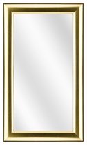 Spiegel met Ronde Houten Lijst - Goud - 20x50 cm