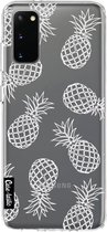 Casetastic Samsung Galaxy S20 4G/5G Hoesje - Softcover Hoesje met Design - Pineapples Outline Print