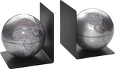 Mascagni - Set van 2 boekensteunen met magnetische wereldbollen - 20A 01243