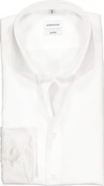 Seidensticker shaped fit overhemd - wit twill - Strijkvrij - Boordmaat: 42