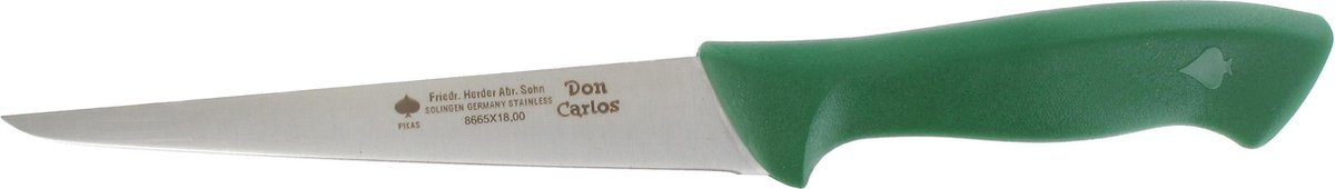 Friedrich Herder Fileermes Ergonomisch Antislip 210 mm Groen