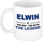 Elwin The man, The myth the legend cadeau koffie mok / thee beker 300 ml