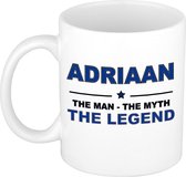 Adriaan The man, The myth the legend cadeau koffie mok / thee beker 300 ml