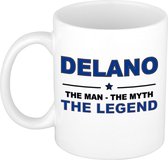 Delano The man, The myth the legend cadeau koffie mok / thee beker 300 ml