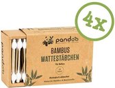 Pandoo baby wattenstaafjes - bamboe en biologisch katoen - plasticvrij - 4 x 55 stuks