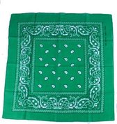 Zakdoek / bandana groen 54x54cm