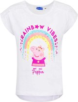 Peppa Pig t-shirt, wit, Rainbow Vibes, maat 110