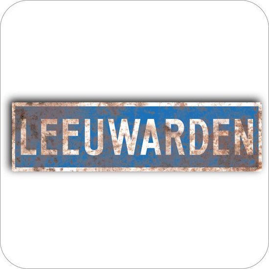 Onderdompeling catalogus hoofdstad Retro plaatsnaambord Leeuwarden 30cm - stijl: vintage - oud | bol.com
