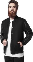 Urban Classics - Oldschool College jacket - M - Zwart
