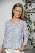 Blouse Bohemium Hearts Blue