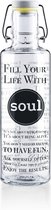 Soulbotlle 1L - Fill your life with Soul - glazen waterfles - plastic vrij - vegan