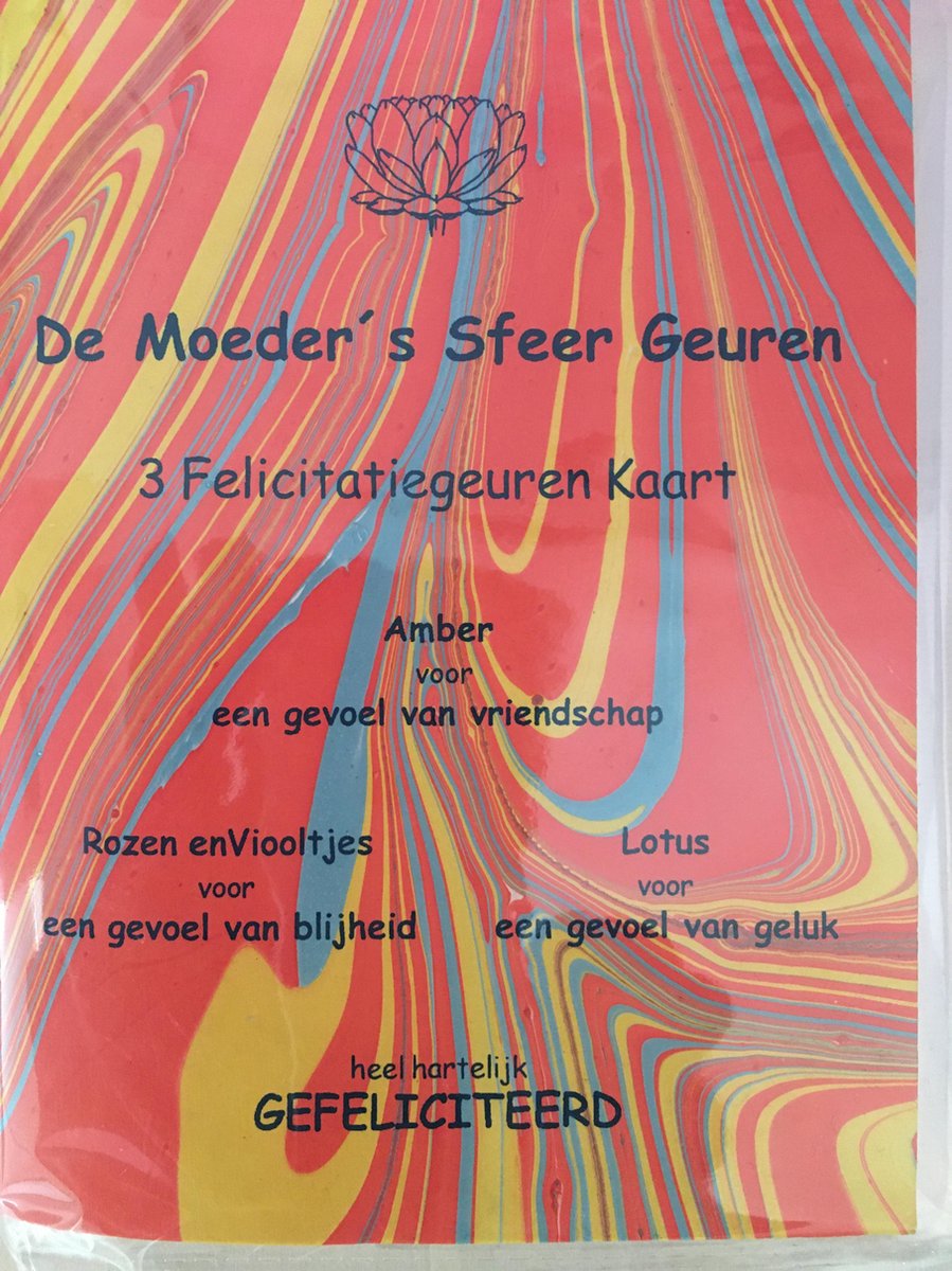 3 Felicitatiegeuren Kaart De Moeder's Sfeer Geuren