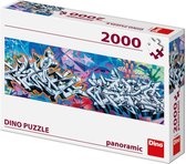 Dino Panorama Puzzel Graffiti - Legpuzzel van 2000 stukjes