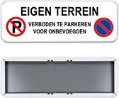 Parkeerbord Eigen Terrein - 60 x 20 cm - Aluminium