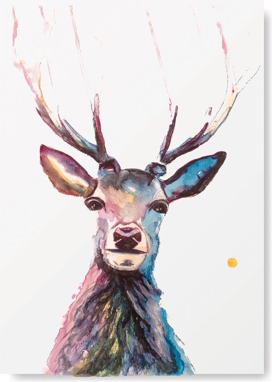 Kunst poster- Dieren - Hertje - A4 Formaat - Kunst aan de muur - dieren print