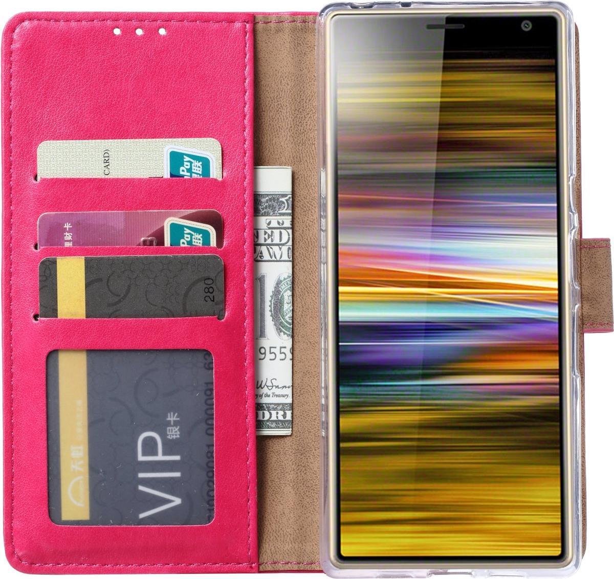 Bookcase Geschikt voor: Sony Xperia 10 - Roze - portemonee hoesje