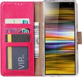 Bookcase Geschikt voor: Sony Xperia 10 - Roze - portemonee hoesje