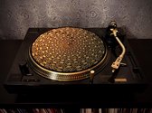 GEOMETRIC BROWN Felt Zoetrope Turntable Slipmat 12" - Premium slip mat – Platenspeler - for Vinyl LP Record Player - DJing - Audiophile - Original art Design - Psychedelic Art