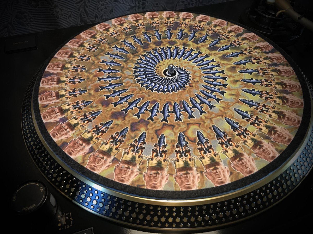 THE FISHER KING EARTH Felt Zoetrope Turntable Slipmat 12" Premium