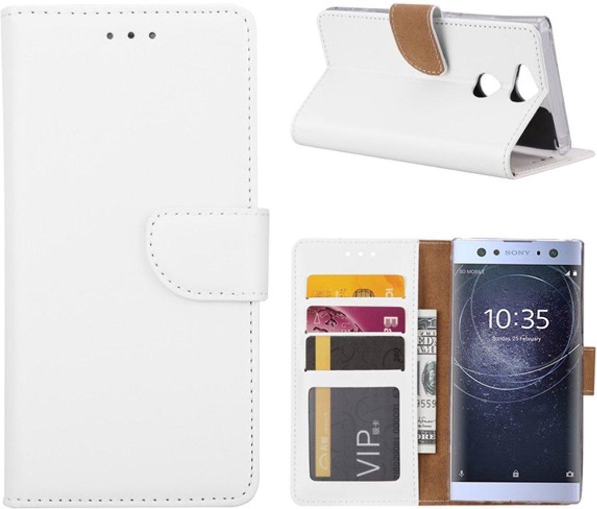 Bookcase Geschikt voor: Sony Xperia XA2 - Wit - portemonee hoesje