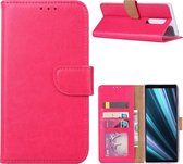 Bookcase Geschikt voor: Sony Xperia 1 - Roze - portemonee hoesje